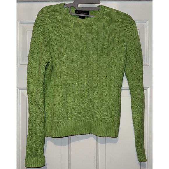 Brooks Brothers Sweaters - Brooks Brothers Green Cable Knit Sweater - Small